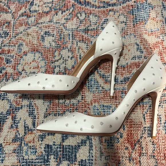 Aquazzura Wish Pump 105 In Nappa White - Picture 8 of 10